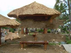 Wood gazebo Tatched roof