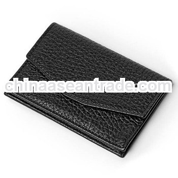 leather business card holder wallet with bifold design