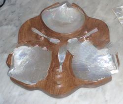 mother of pearl inlay with wood display