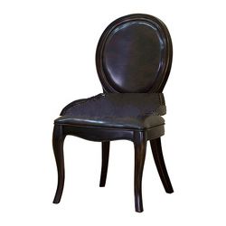 Mahogany Oval Dining Chair with Upholstered