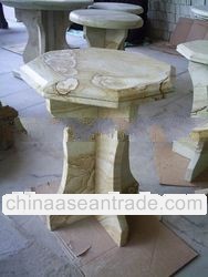 Beige Octagon Garden Countertop Palimo Sandstone Table Tops