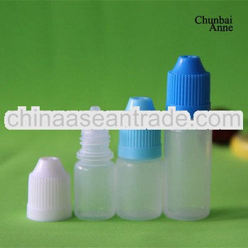 liquid pe 3ml dropper bottle with childproof cap TUV/SGS certificate