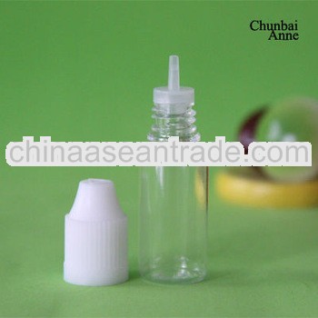 liquid pet 10ml plastic dropper bottle with long tip childproof cap TUV/SGS certificate