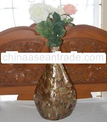 vases flower from mother of pearl pink shell