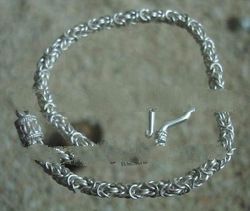 Sterling Silver Byzantine Bird Cage Chain