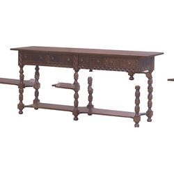 Long Heavy Carved Console Table with Drawers