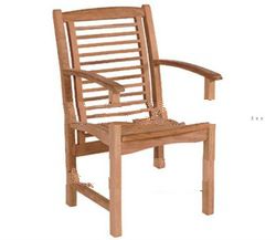 Teak Patio Furniture Flat Arm Chair