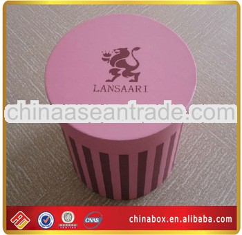 logo printed paper round boxes and gift packing