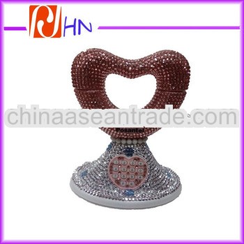 love heart telephone with diamond