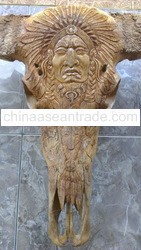 Skull Buffalo Carver Indian