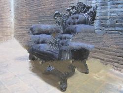 French antique look indoor love seat sofa . Rococo style designer item