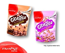 Munchy's Gigabite Wafer Rolls 110g