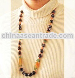 Borneo necklaces, nature agate stones. KD-2-01