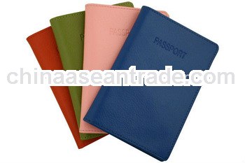 luxury ladies genuine leather passport walllet for travelling hotel promotional gifts