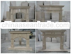 Cream Marble Fireplace