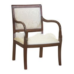 Mahogany Simple Swan Upholstery Chair