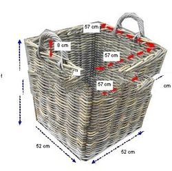 Log rattan basket