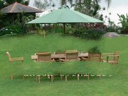 Teak Garden and Outdoor Furniture: Teak Set with Parasol