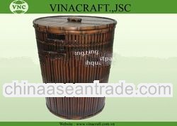 Bamboo waste basket