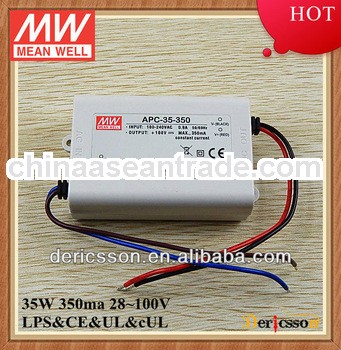 meanwell APC-35-350 35w led driver 350ma waterproof IP30