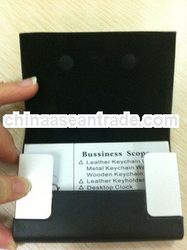 metal and PU leather business name card holder case with customized logo