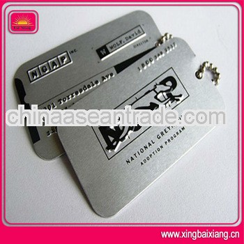 metal embossed logo tags