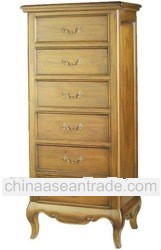 CD-007 Indonesia Natural Wood Finished 6 Drawer Wooden Chest