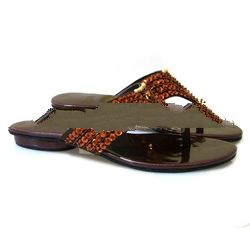 Sparkling Brown Sequin Beads~Women's Dress Sandal