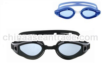 mirrored optical swimming goggles, siamesed style with gasket and strap, free swimming goggle