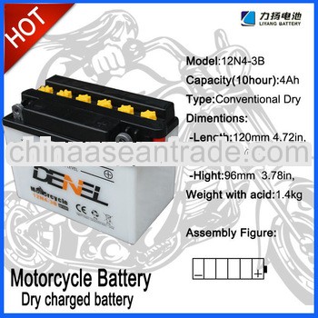 motorcycle battery 12V 4AH