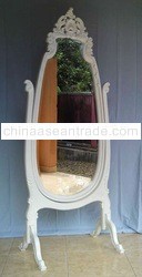 French Carved Cheval Mirror