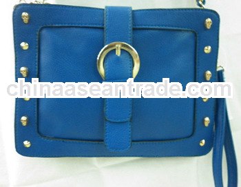 multi-use royal blue women's PU hand bag