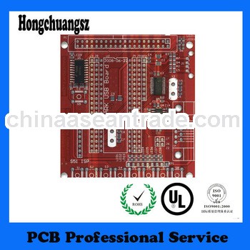 multilayer pcb with red solder mask