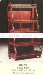 Large Rack Mahogany Indoor Furniture.