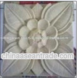  Beautiful Stone Carving Beige Relief Flower Sculpture