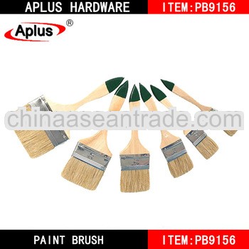 natural bristle brush with wood handle