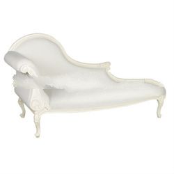 white carved chaise lounge