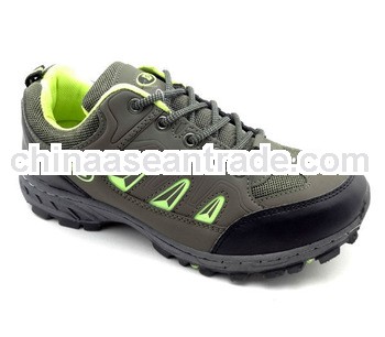 neon green design safety sport shoes hiking shoe man