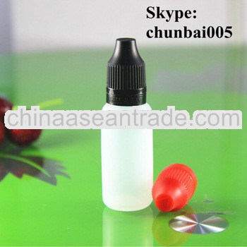 new design pe 20ml bottle with childproof and tamper evident cap