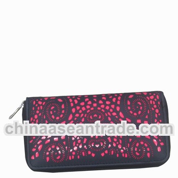 new fashion black pu women wallet