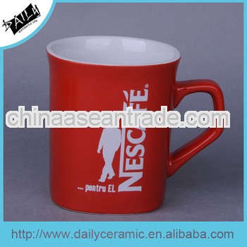 newest promotional stoneware cup red colour