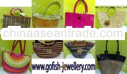 Handbags made in Bali, low price handbags, natural handbags