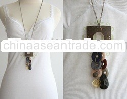 Coconut Button Necklace