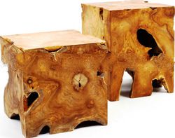 teak root furniture ball & block 0028