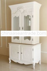  Furniture - China Cabinet 2 Door ( Glass Doors ) Resized & Less Carving