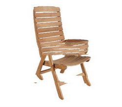 Teak Patio Furniture Horiz Reclining Chair