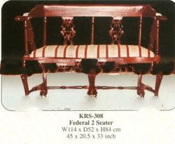 Federal 2 Seater Mahogany Indoor Furniture