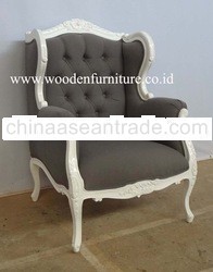 French Style Sofa Antique Reproduction Wing Chair Mahogany Painted Sofa Antique Living Room Furnitur