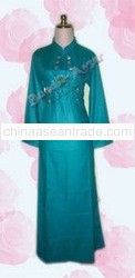 Abaya Syafina with Ribbon Embroidered Button or Shell Button