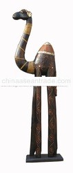wood Carving Standing Camel